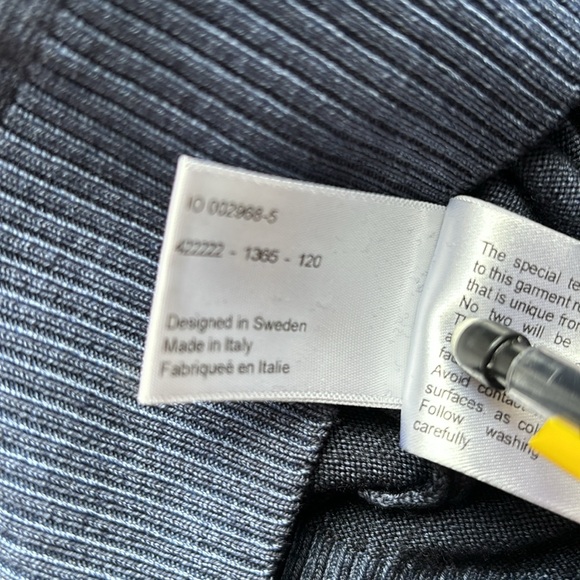 Stenströms blue with lighter blue trim vee neck sweater. - Picture 6 of 7